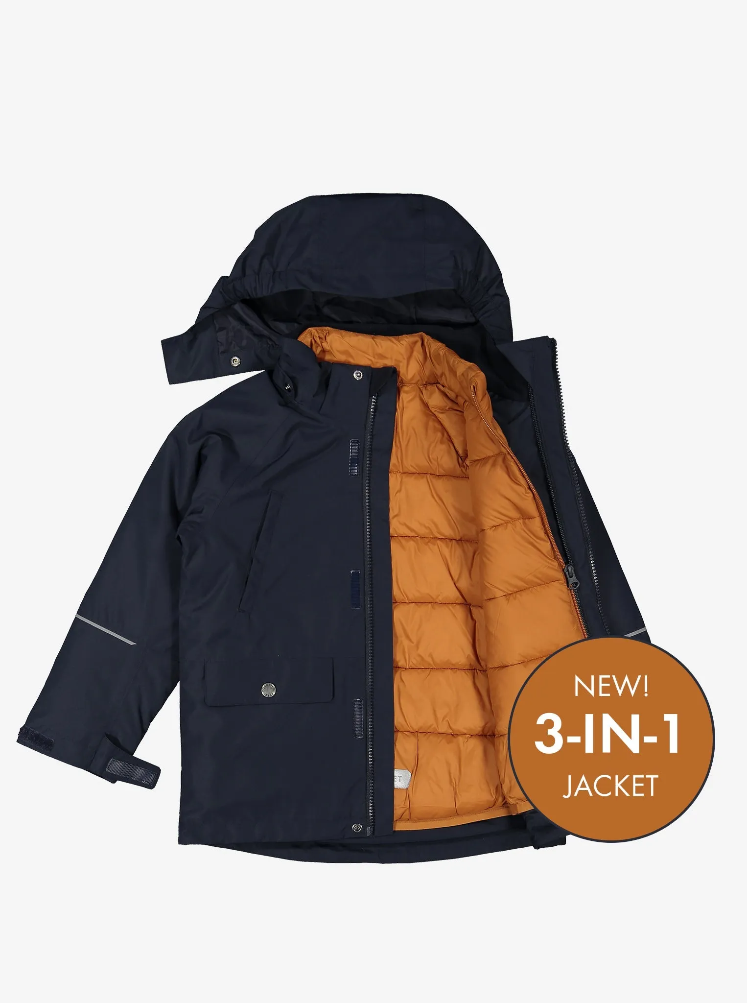 3 in 1 Waterproof Kids Coat
