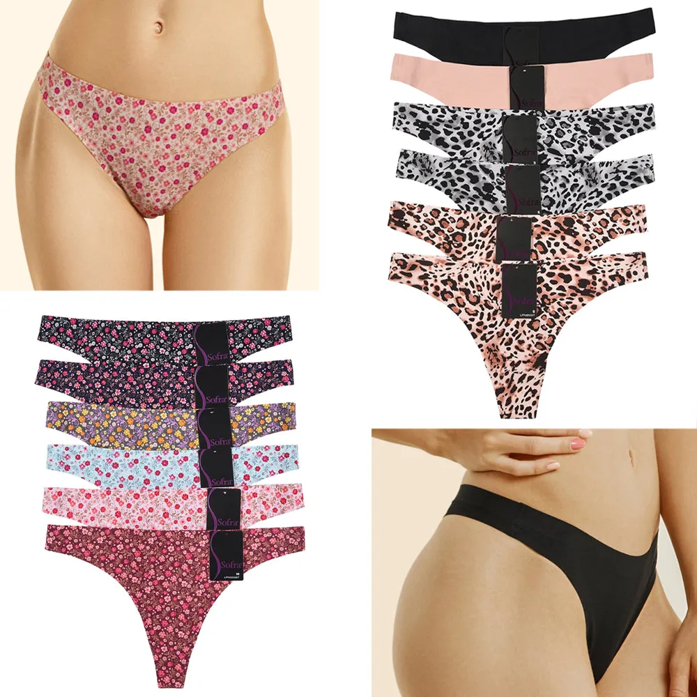 6 Womens Bikini Underwear Breathable Thong Cotton Panties Stretchy Briefs Small