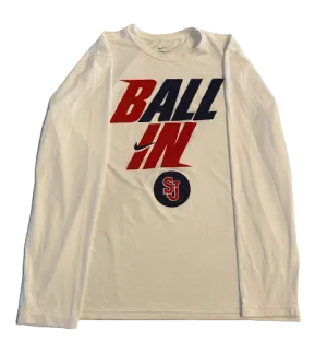 Aaron Wheeler St. John's Basketball Team Issued "BALL IN" Long Sleeve Bench Shirt (Size XL)