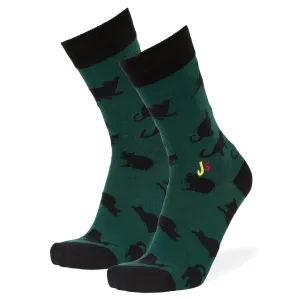 Black Cats Crew Socks