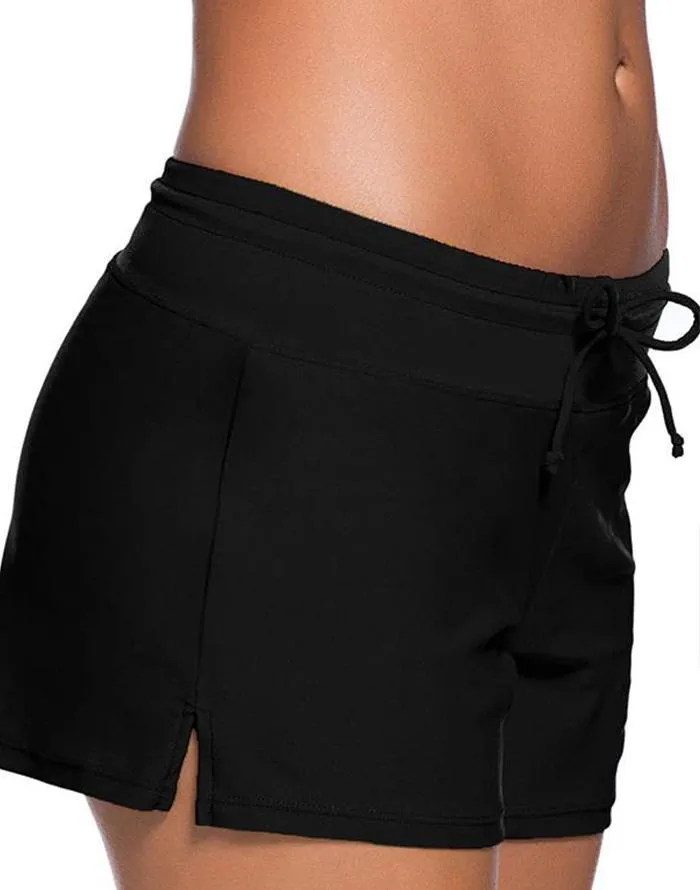 Black low-rise lace-up boxer briefs