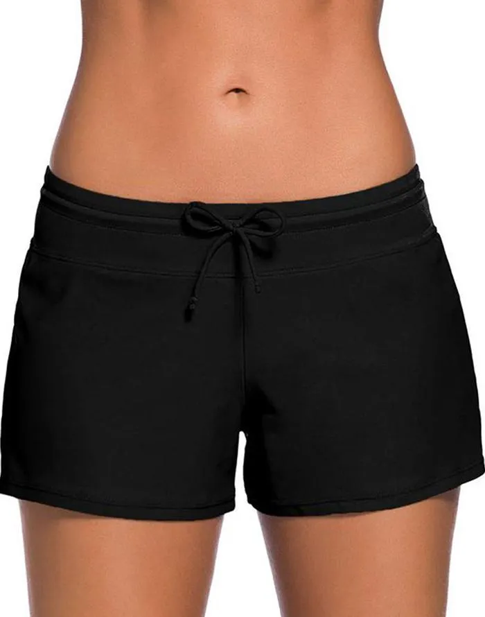 Black low-rise lace-up boxer briefs