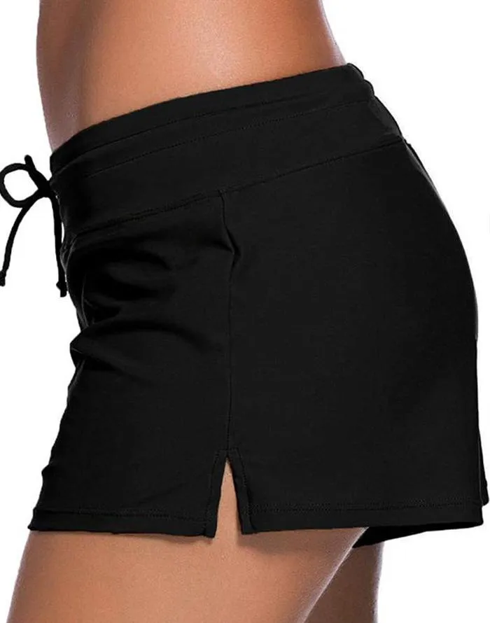 Black low-rise lace-up boxer briefs