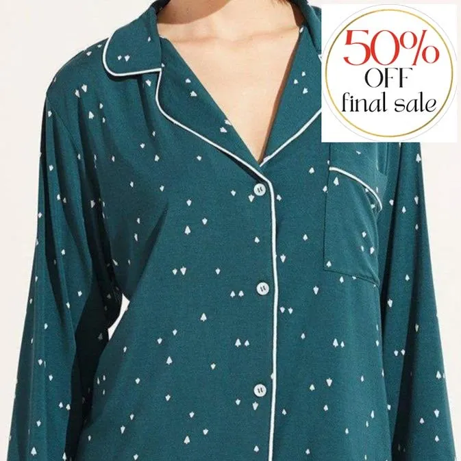 Eberjey Gisele Printed Long Sleeve Short PJ Set PJ1141