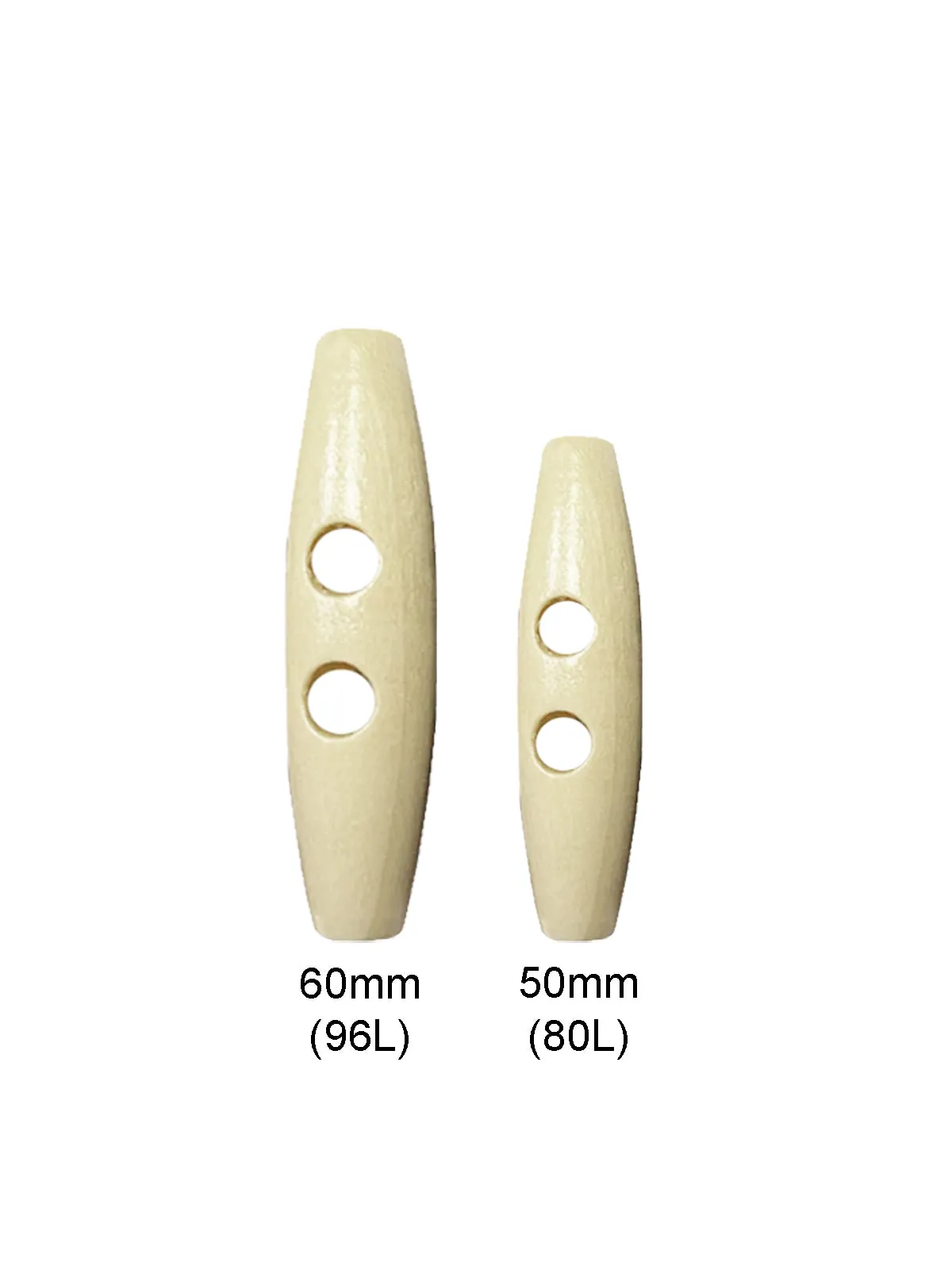 Fashion 2-Hole Oval Shape Wooden Toggle Button