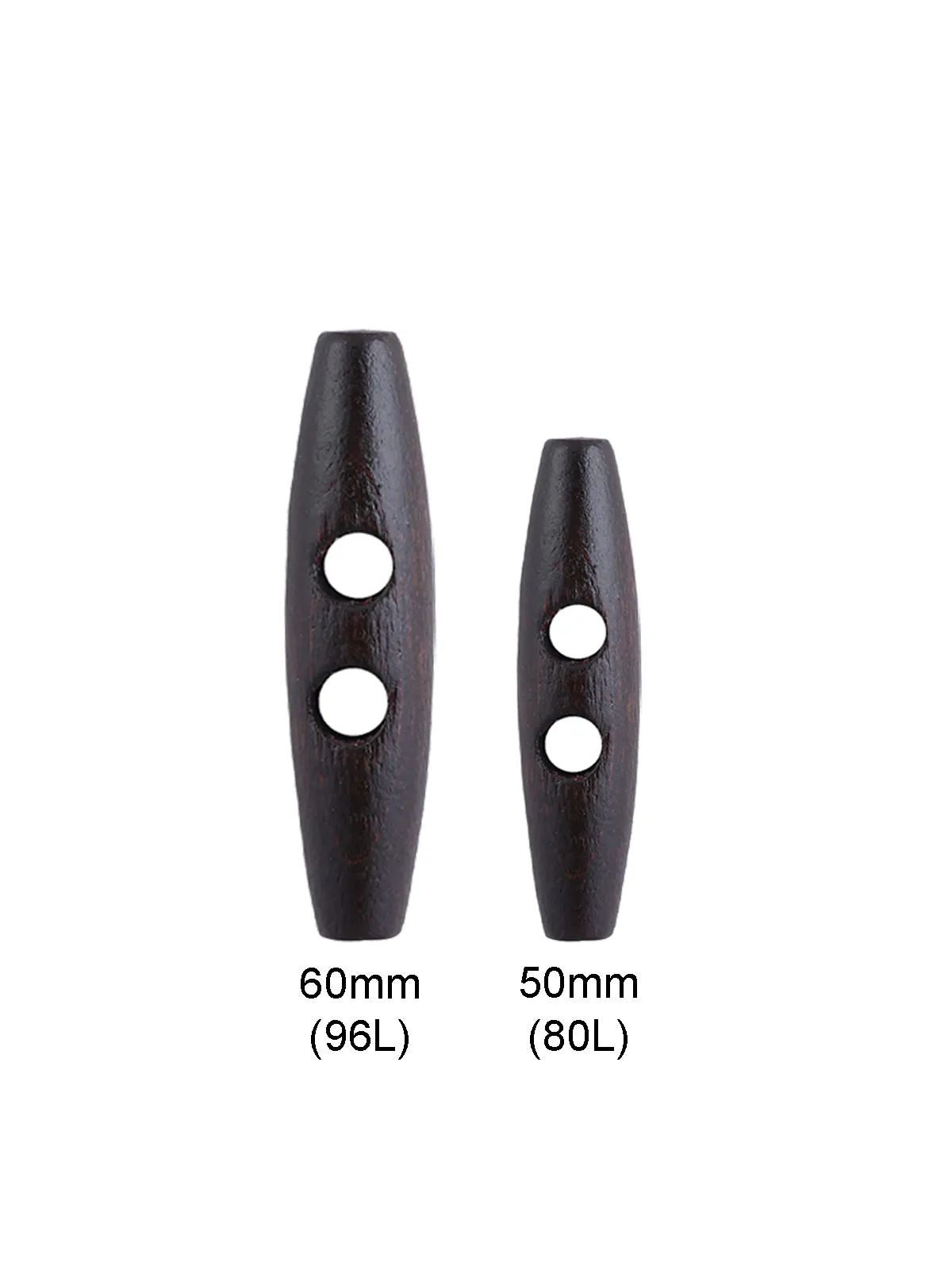 Fashion 2-Hole Oval Shape Wooden Toggle Button