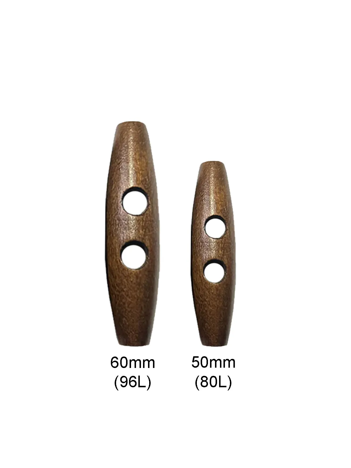 Fashion 2-Hole Oval Shape Wooden Toggle Button