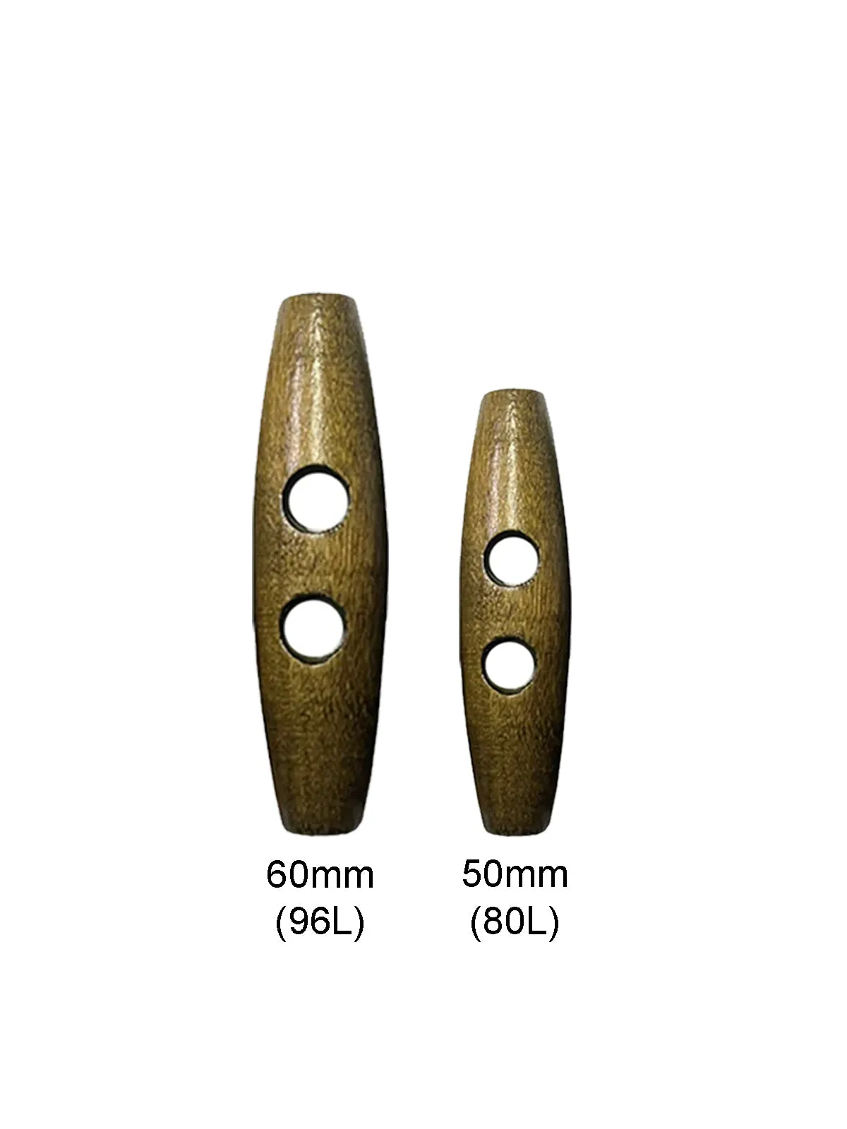 Fashion 2-Hole Oval Shape Wooden Toggle Button