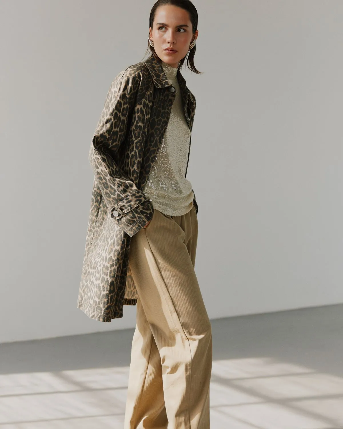 FILIPASW COAT - Light brown leopard