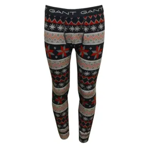 Gant Fair Isle Print Boys Long Johns, Grey/Blue