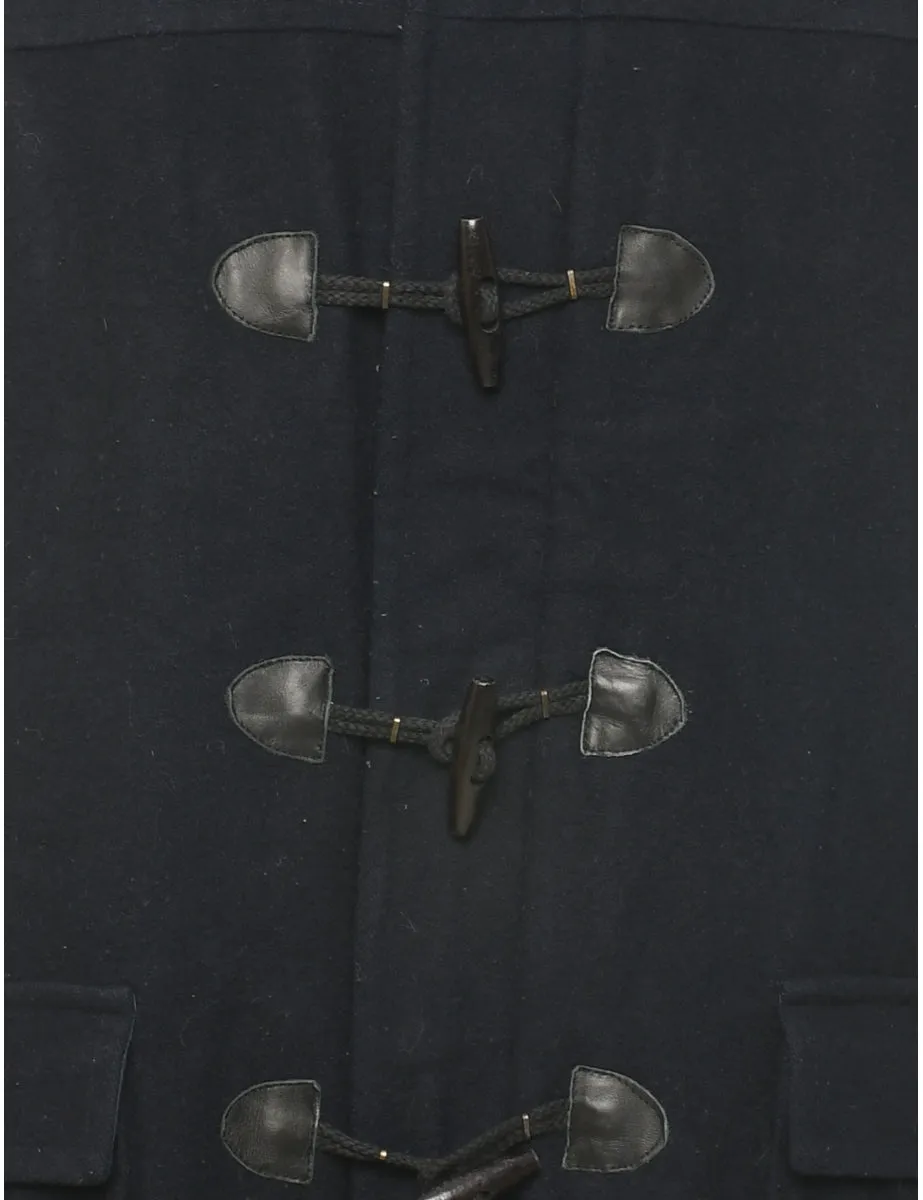 Hooded Navy Duffle Coat - XL