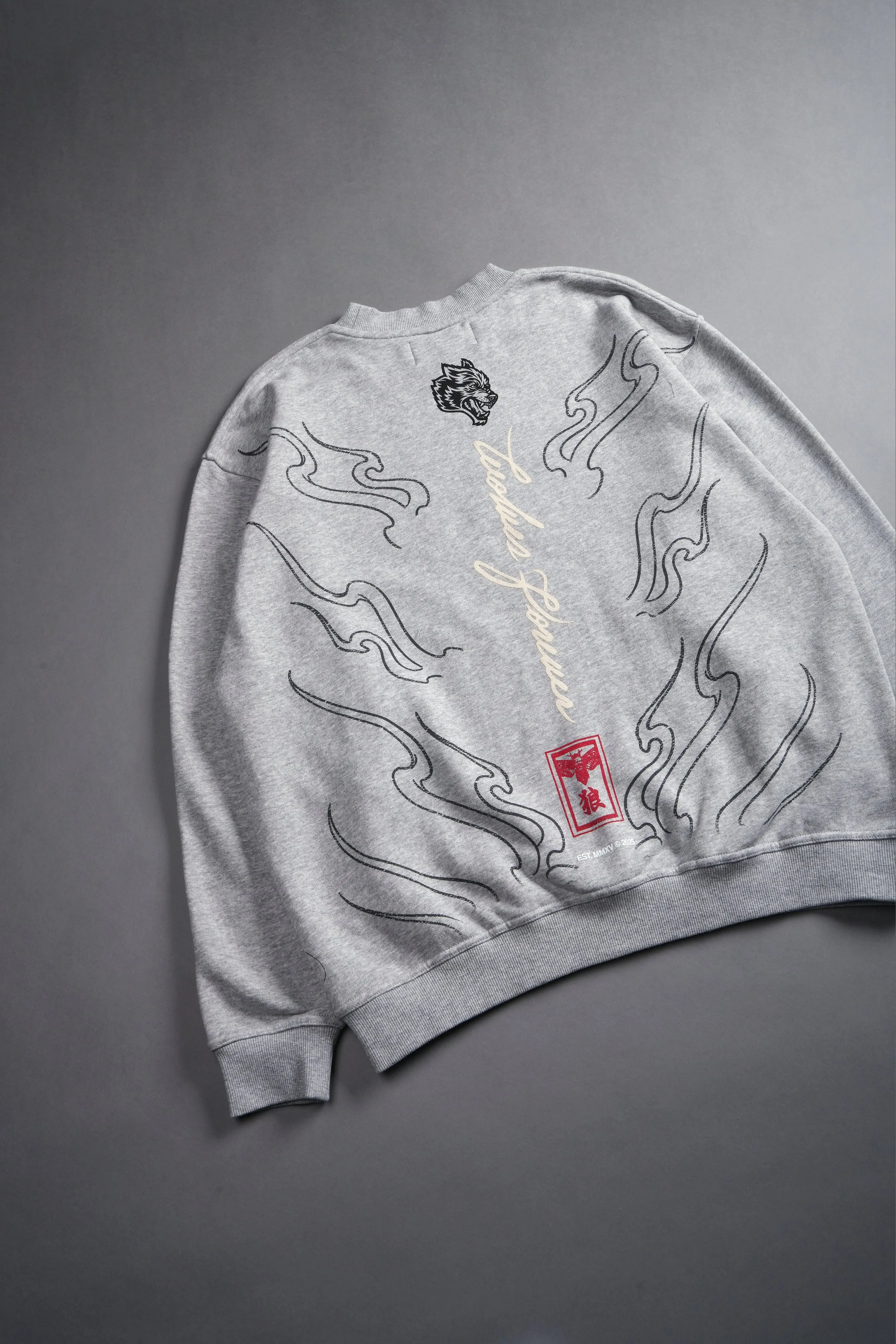 House Of Wolves London Crewneck in Light Athletic Gray