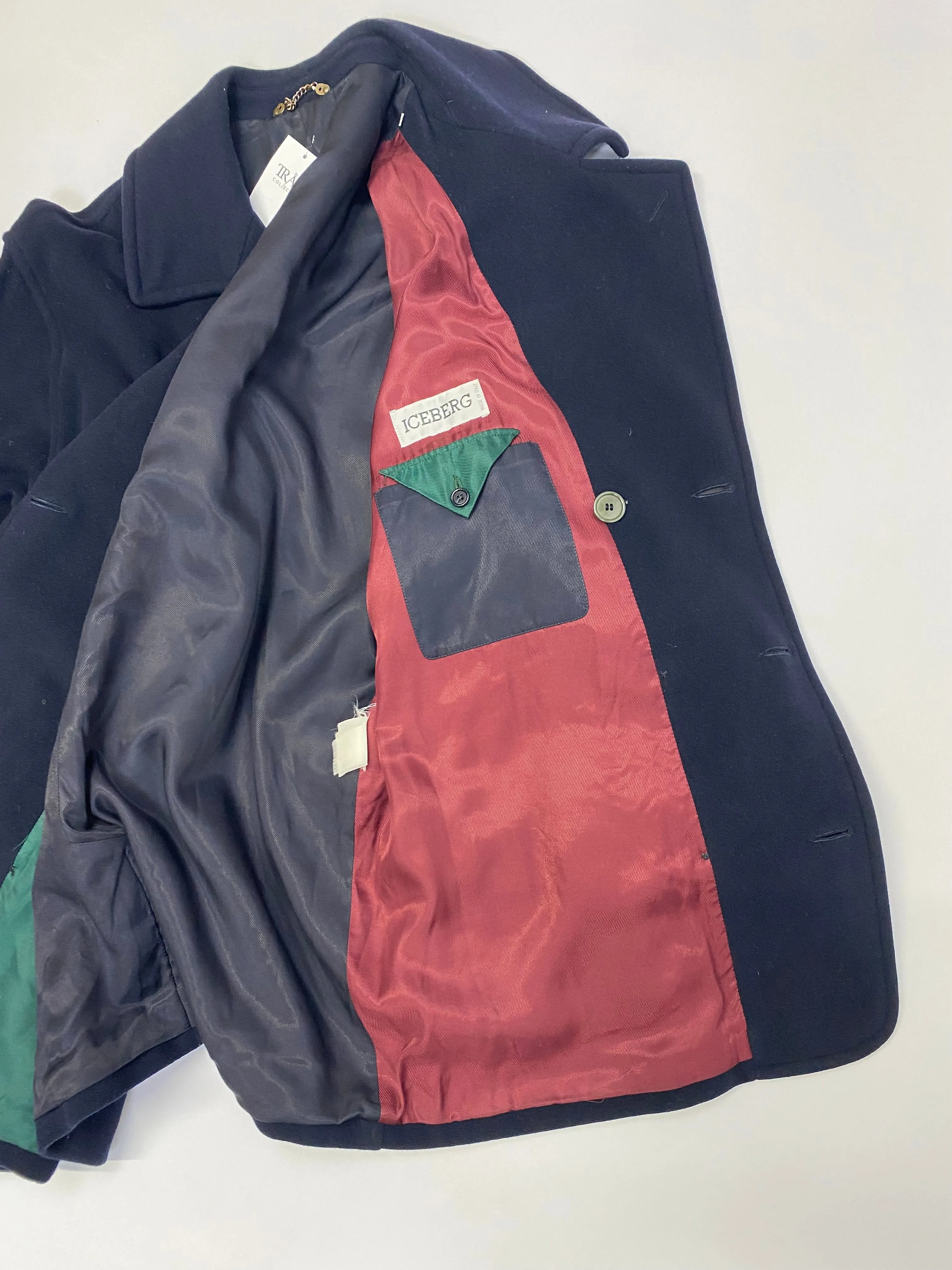 Iceberg Navy Duffle Coat - Size XXL