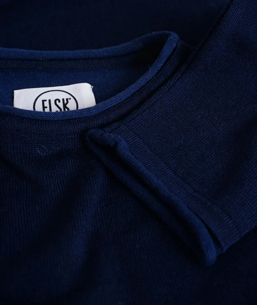 Lnnerup Mens Knit Double Knitted (Navy) - ELSK