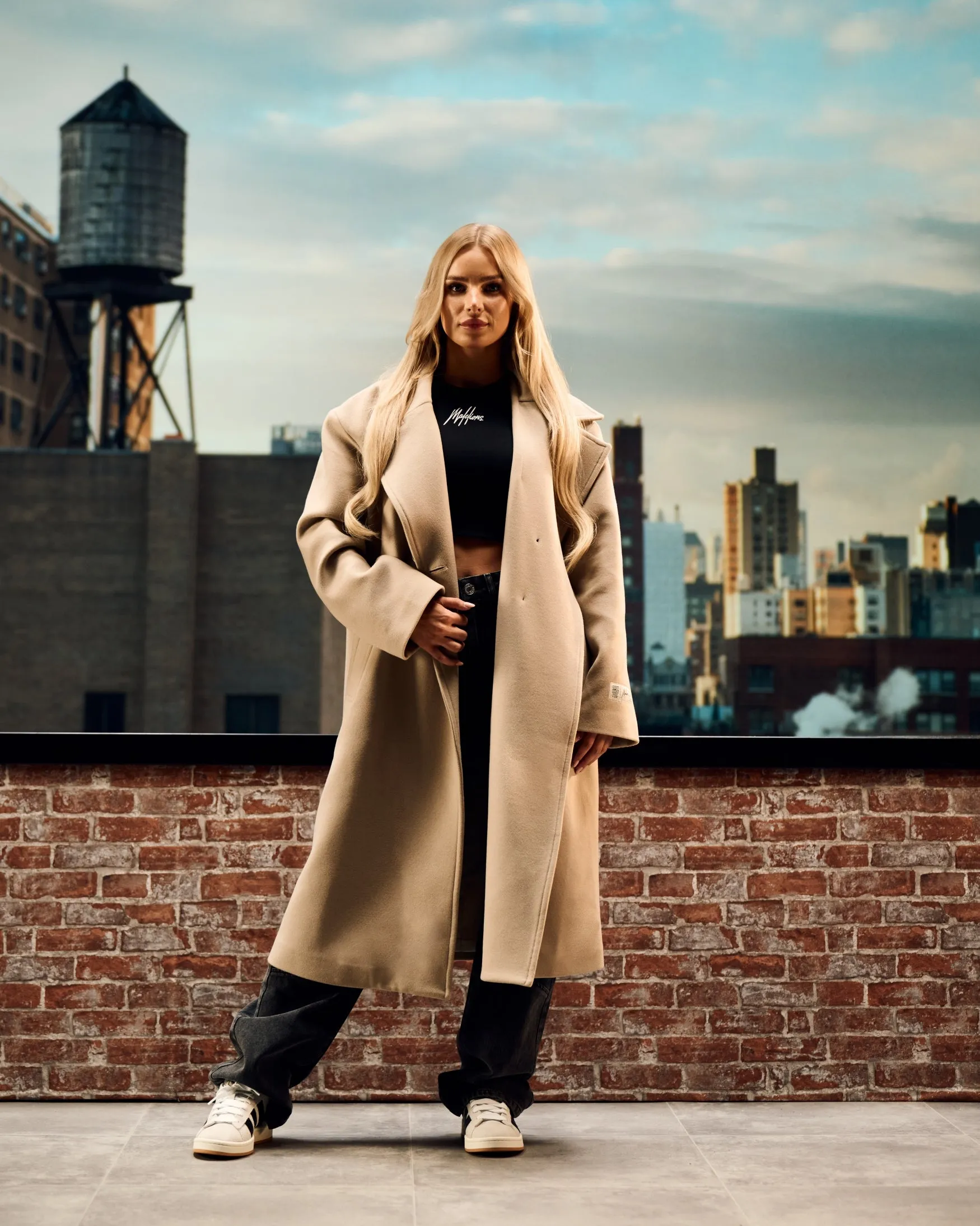 Malelions Women Signature Coat | Taupe