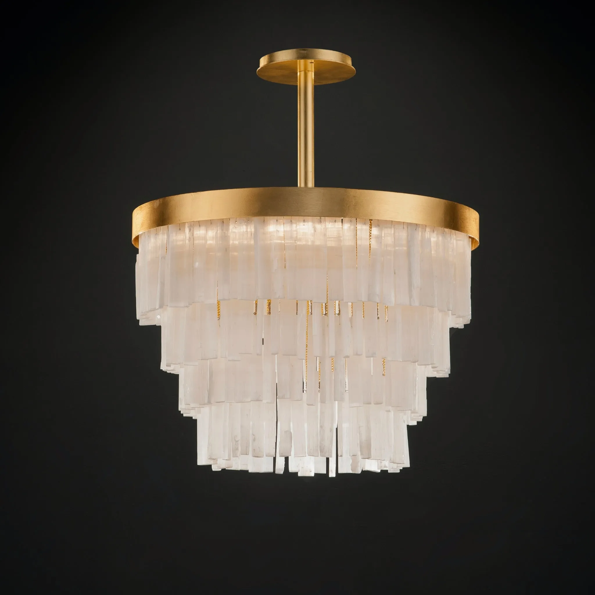Modern Rock Crystal Chandelier With Custom Frame Finishes