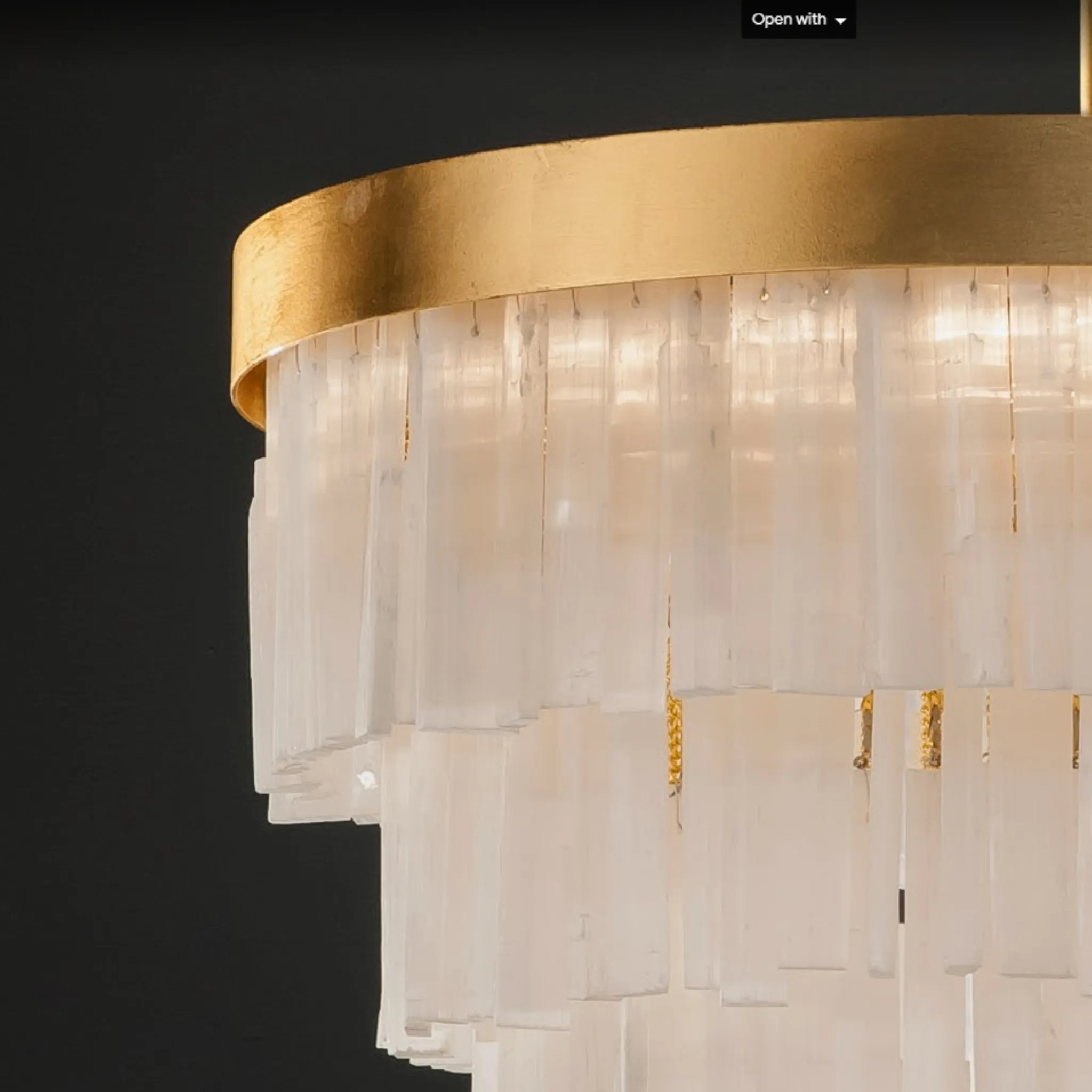 Modern Rock Crystal Chandelier With Custom Frame Finishes