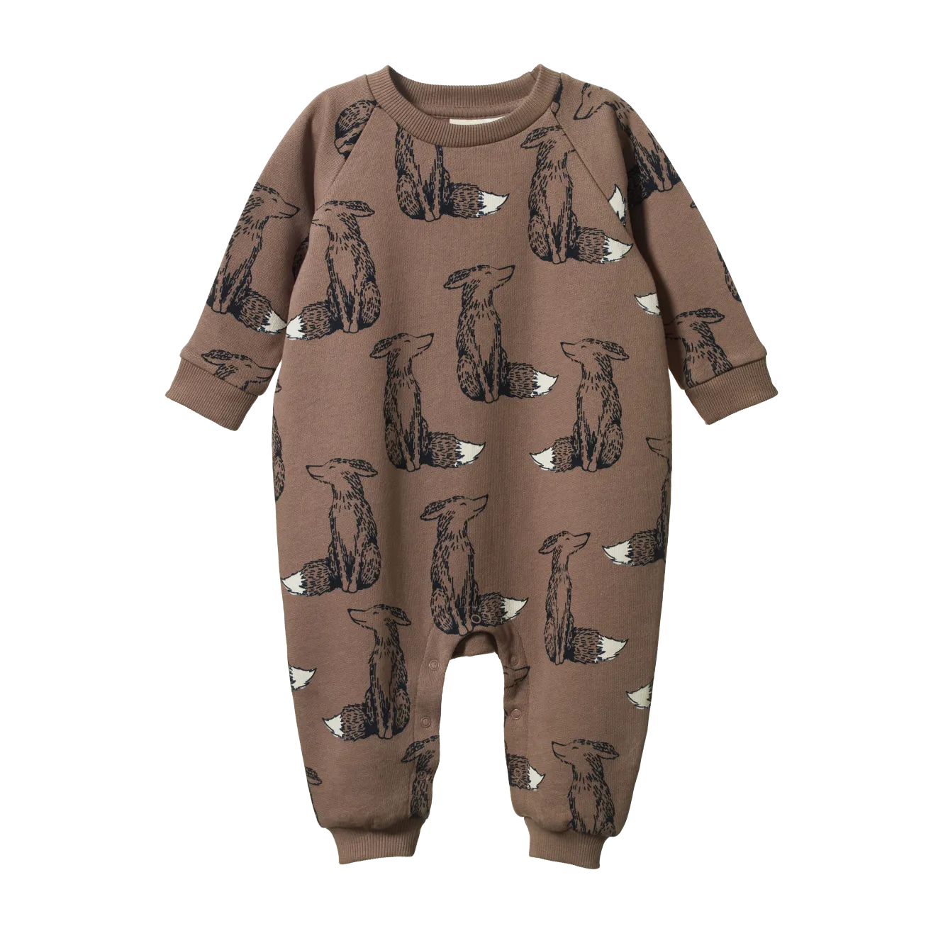 Nature Baby Long Sleeve Juno Romper - Foxy Cub Print