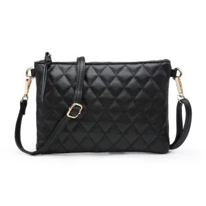 Quilted Pouch Bag - Black