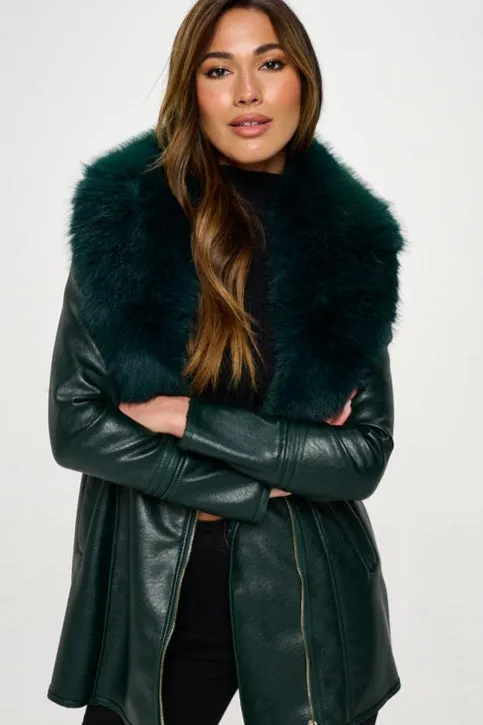 Ravenna Faux Leather Coat