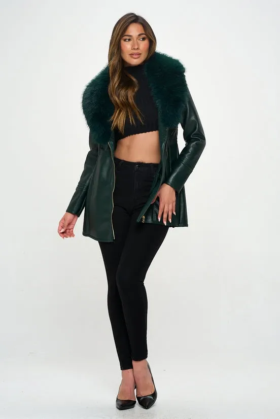 Ravenna Faux Leather Coat