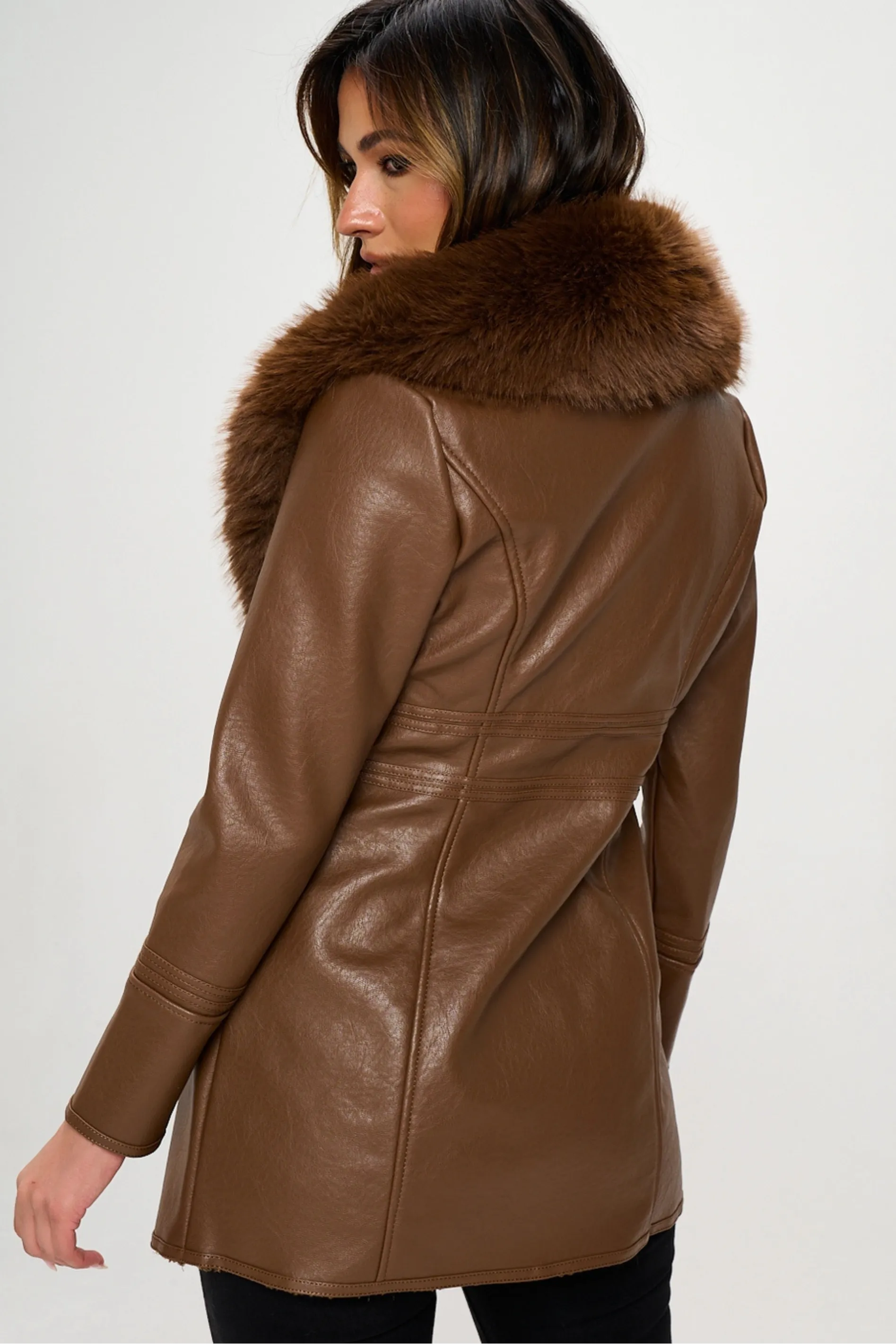 Ravenna Faux Leather Coat