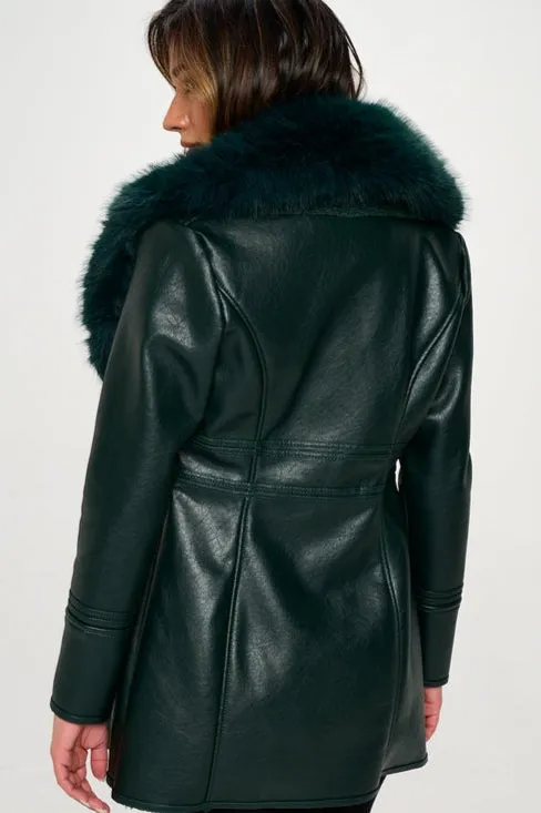 Ravenna Faux Leather Coat