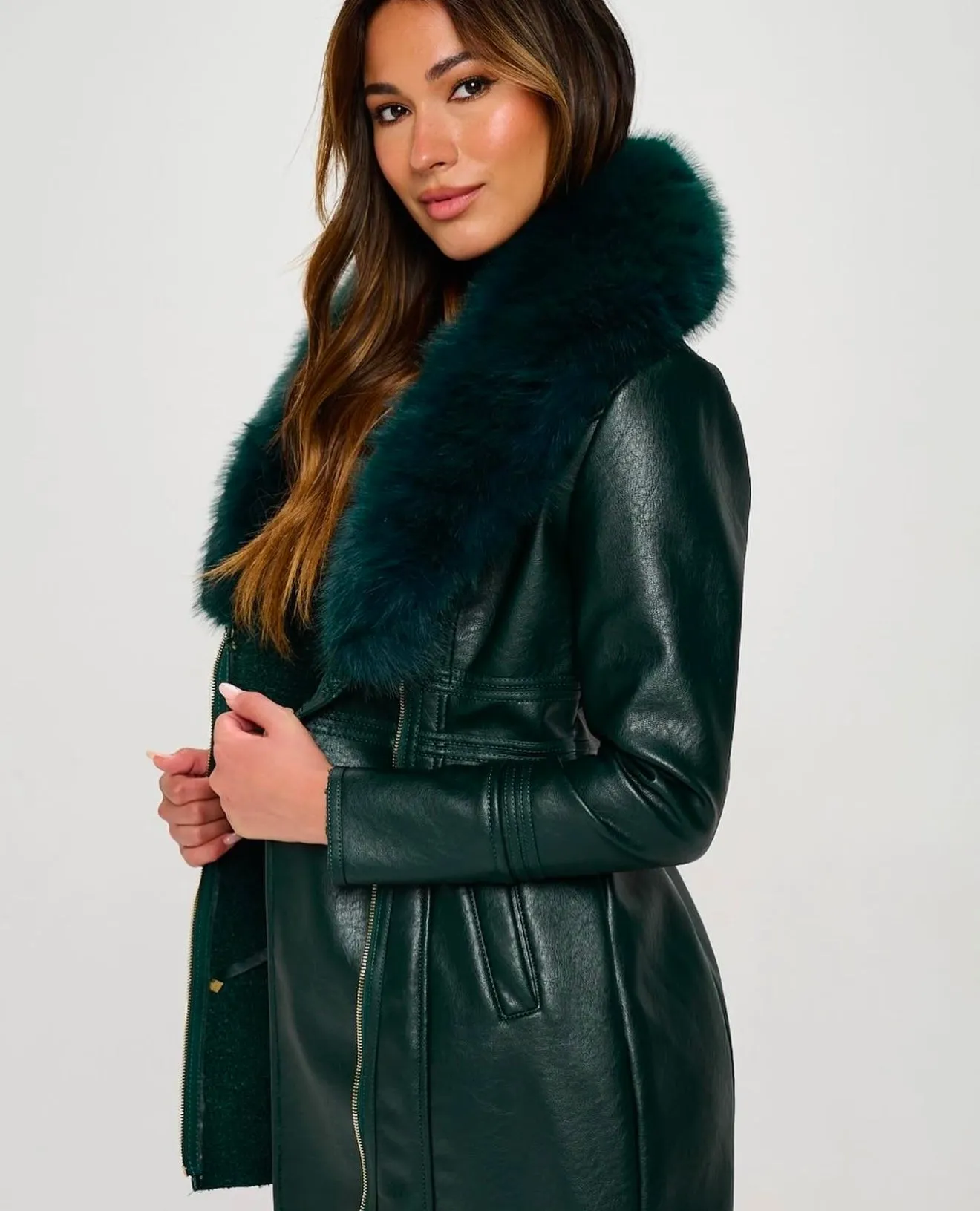 Ravenna Faux Leather Coat