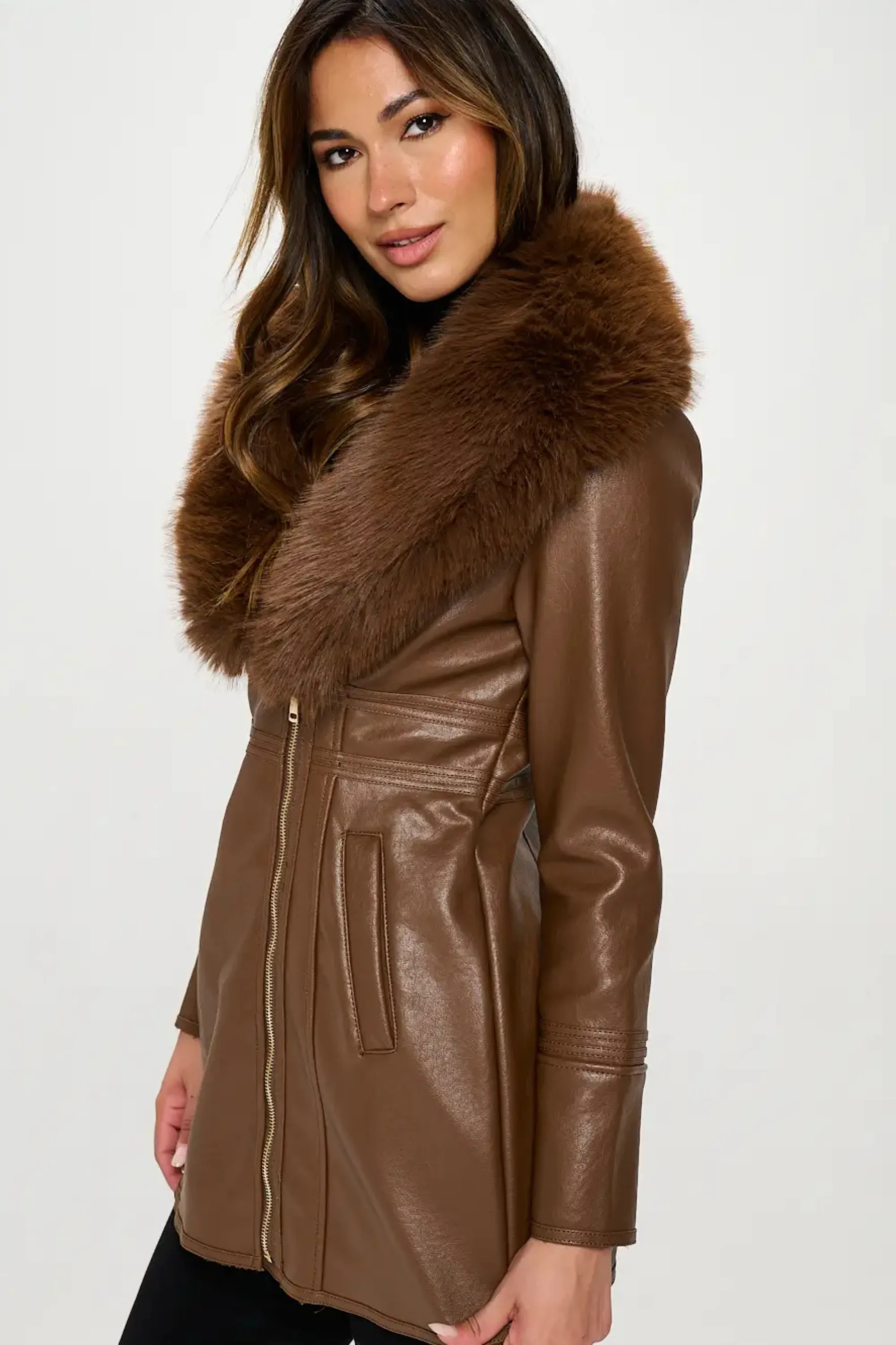 Ravenna Faux Leather Coat