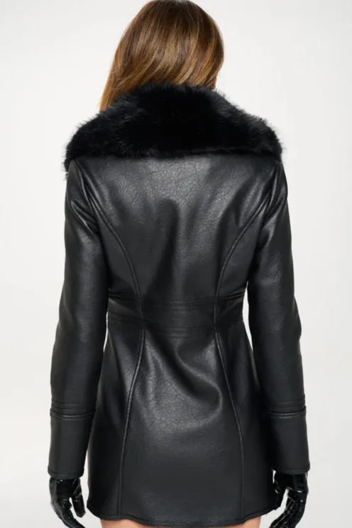 Ravenna Faux Leather Coat