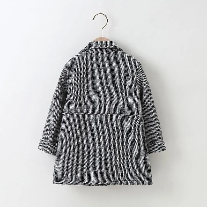 Ruffle Duffle Coat for Toddler Girl