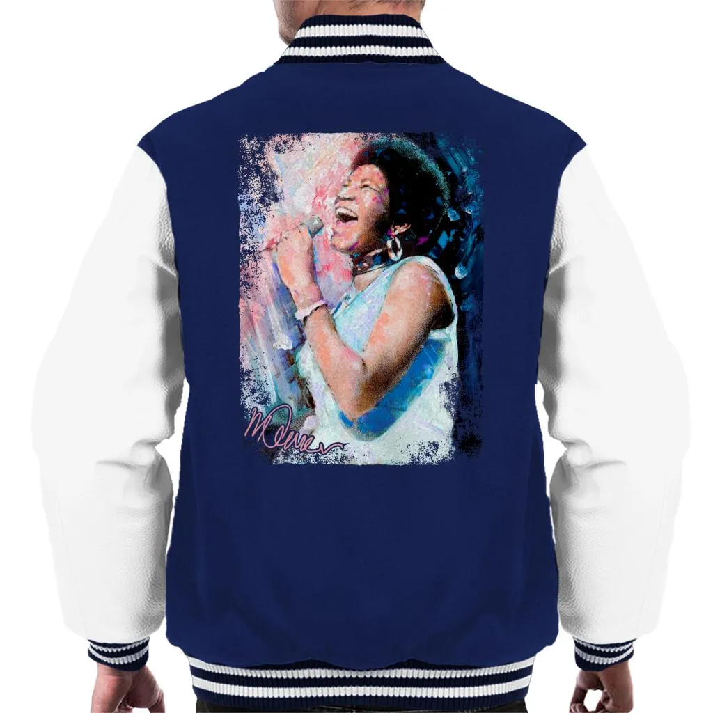 Sidney Maurer Original Portrait Of Aretha Franklin Singing Men's Varsity Jacket