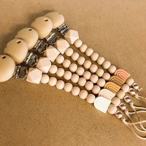 Silicone Dummy Clip - Earthy Rainbows