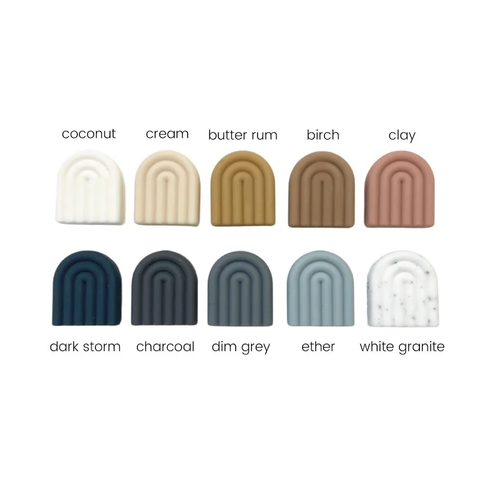 Silicone Dummy Clip - Earthy Rainbows