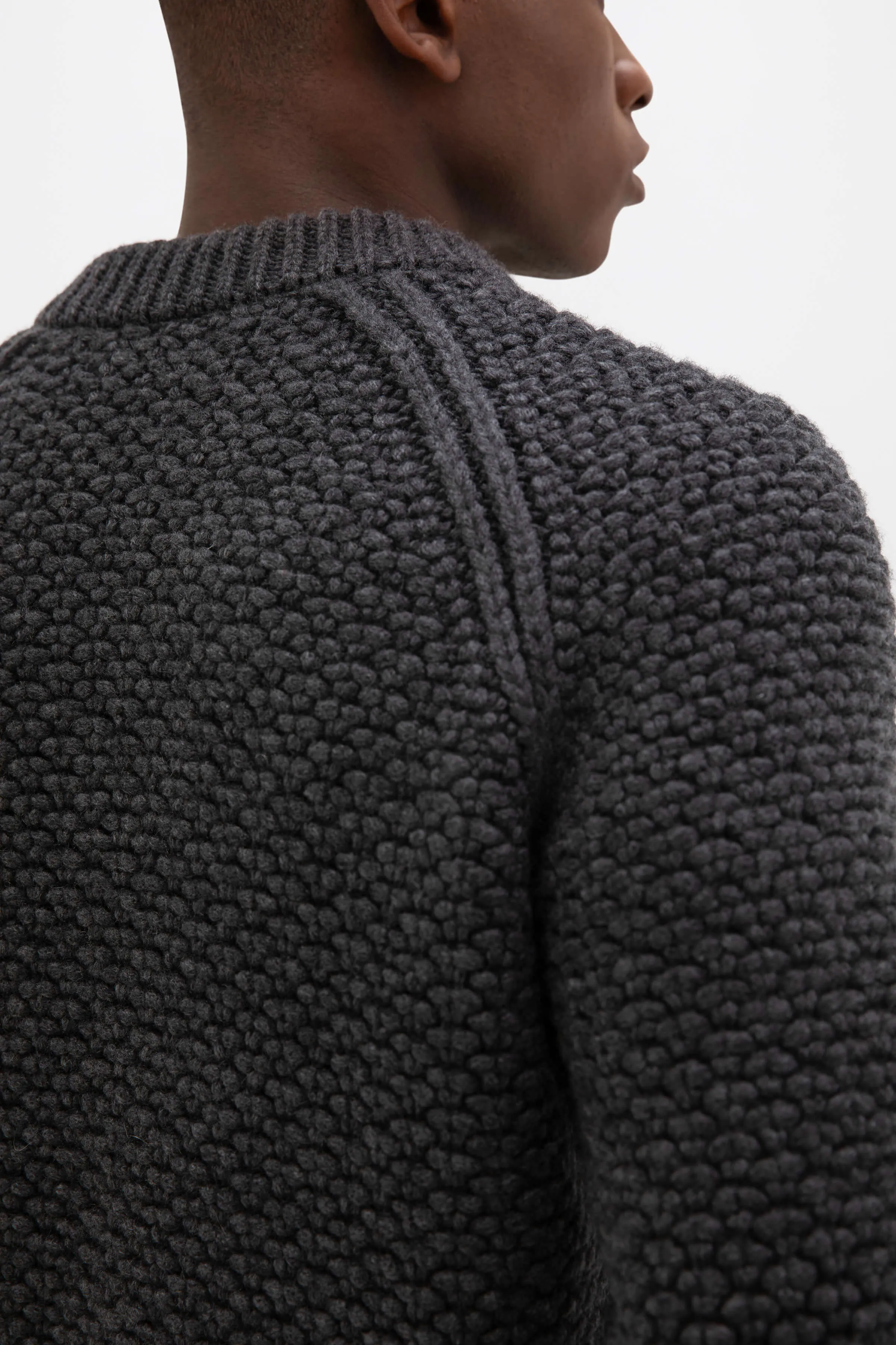 Textured Crew Neck Jumper
