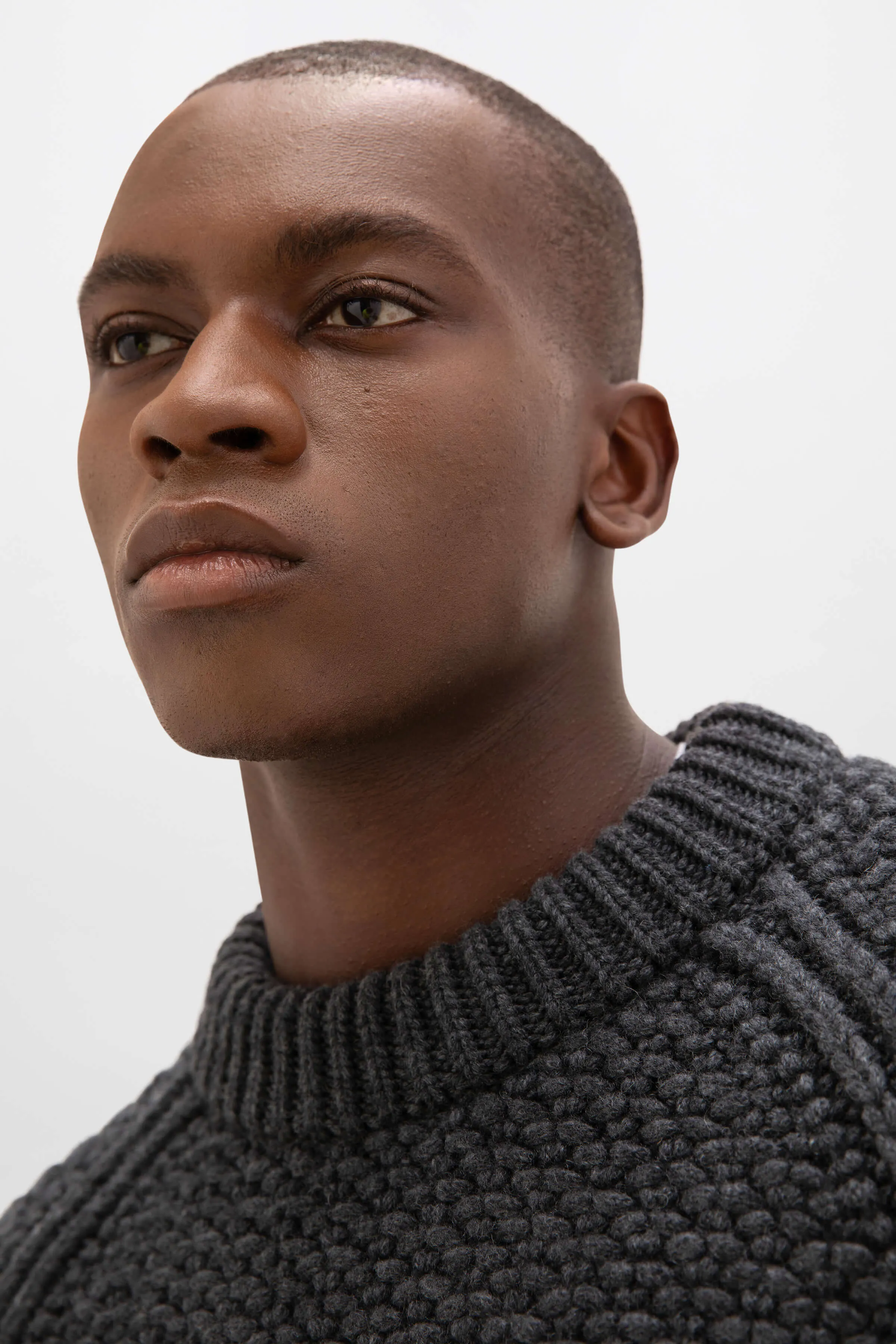Textured Crew Neck Jumper