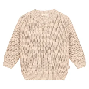 Yuki Kidswear Baby And Child Chunky Knitted Sweater Moon Cream