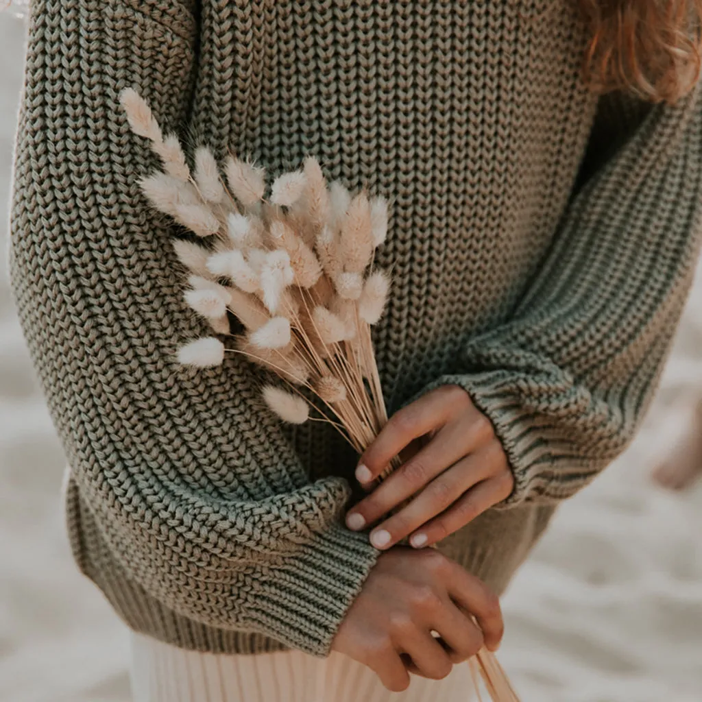 Yuki Kidswear Baby And Child Chunky Knitted Sweater Sage Green